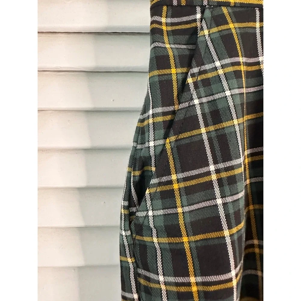 NWT Hot Topic Almost Famous Size XXL Green Plaid Joggers Pants Elastic Waist